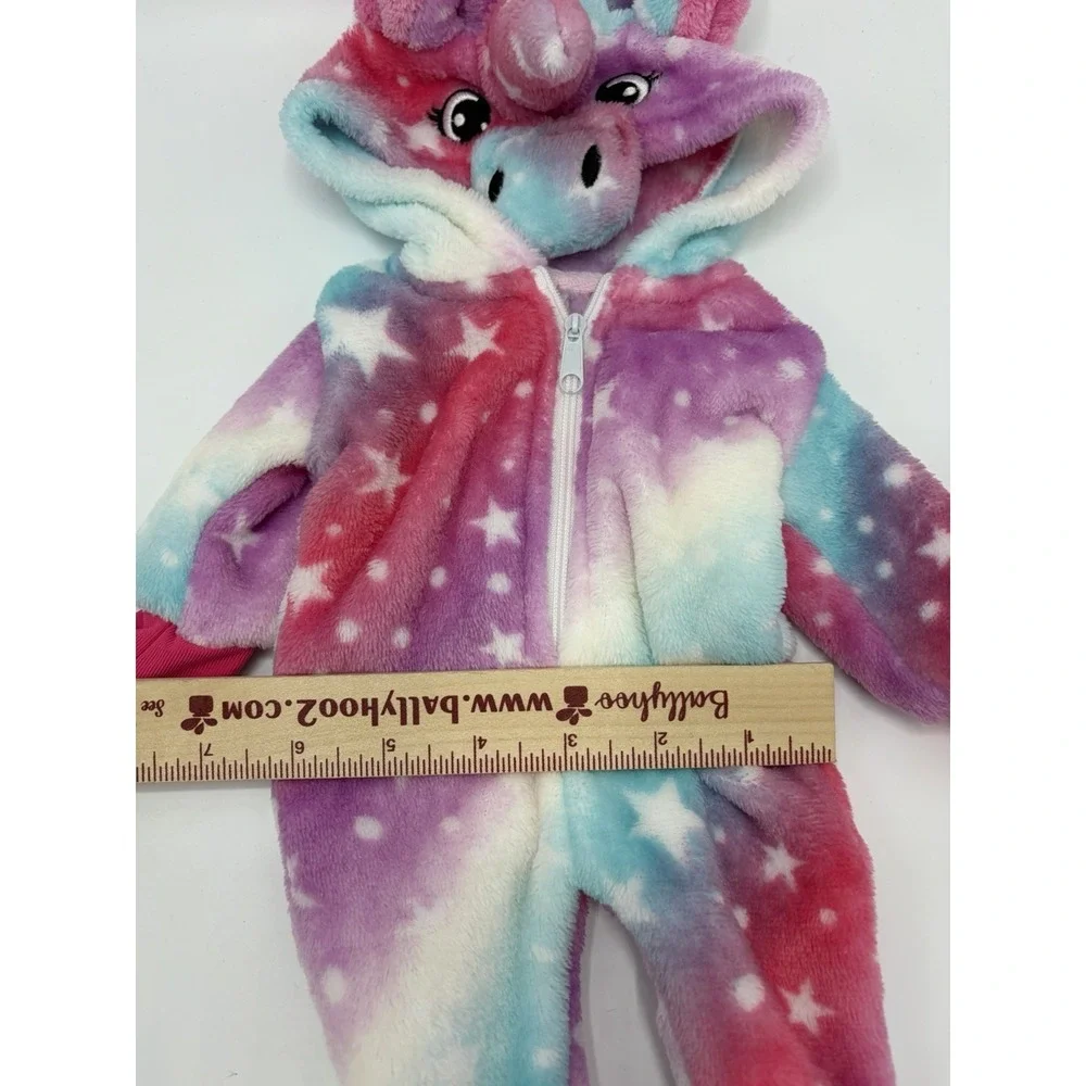 Footed‎ Pajama Unicorn Outfit For Dolls Medium 14-18